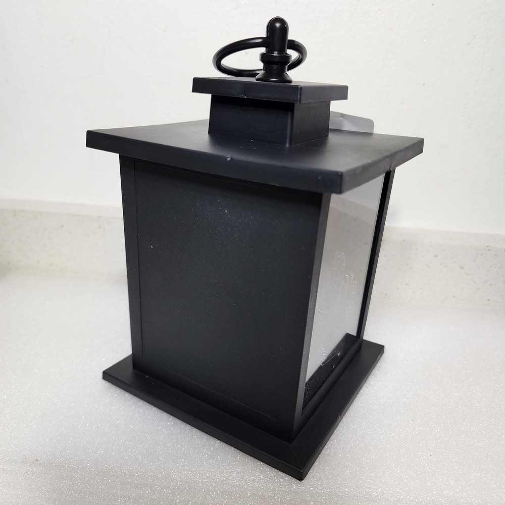 Black Lantern with Flickering Flame Effect. New With Tags - Picture 5 of 8